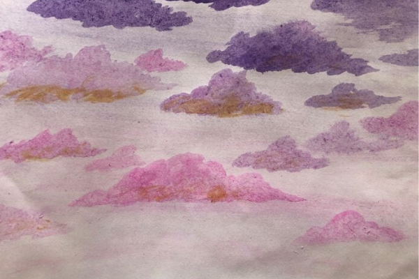 Art Therapy in a Mental Ward - clouds at sunset | Kimberly Hetherington | Art Therapy with Kimberly